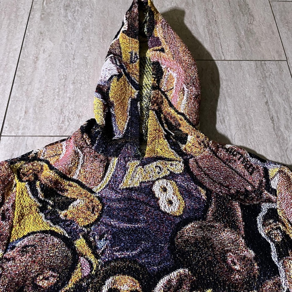 VoltLA Los Angeles Lakers Kobe Bryant Tapestry Hoodie Mens Medium NBA Basketball - Picture 2 of 9